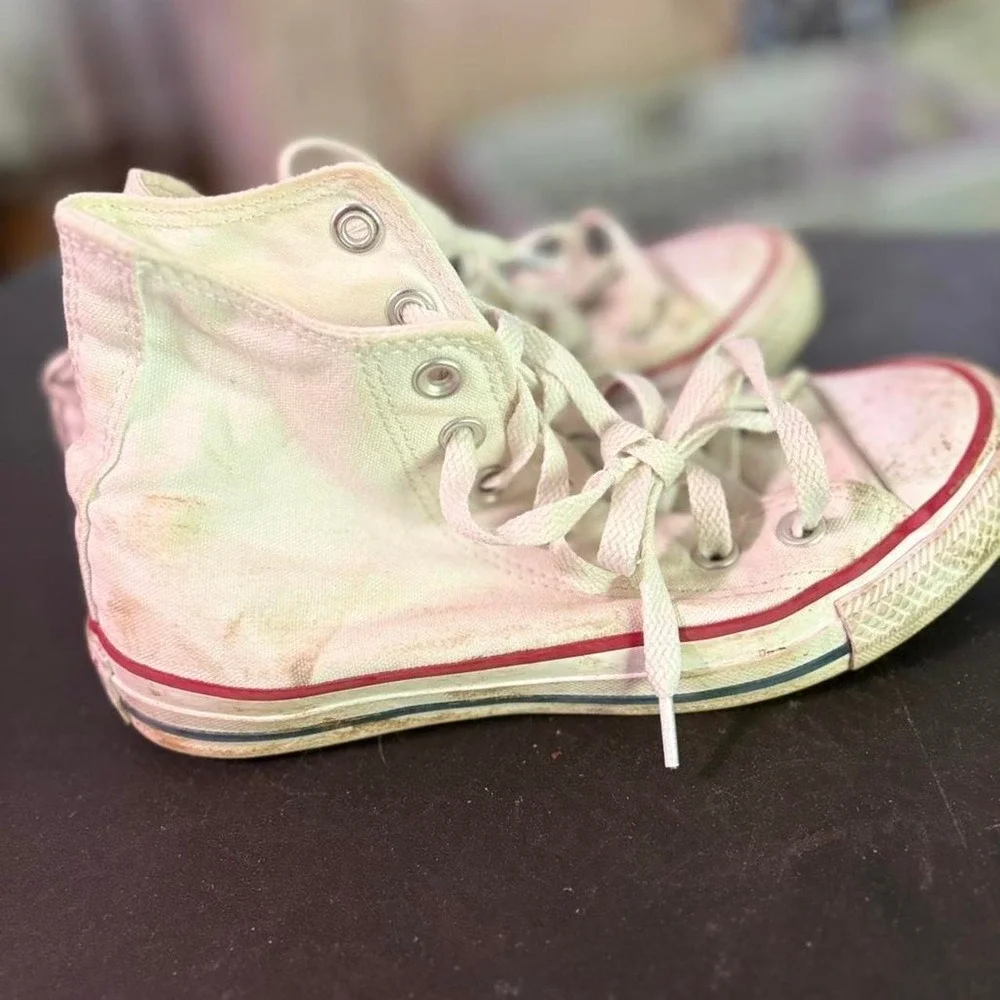 Converse Chuck Taylor AllStar High Top White Canvas Sneakers M7650 Mens 4 Wmns 6